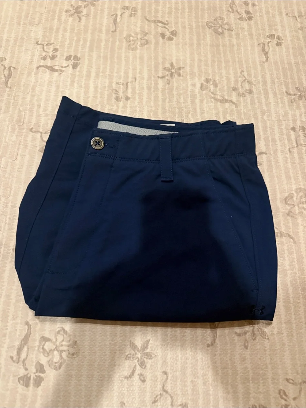 Under Armour Navy Flat-Front Performance Shorts